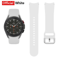 Pikkukuva 1 / 5: Silikonihihna Samsung Galaxy Watch 5/4 44mm 40mm Galaxy4 Classic 46mm 42mm urheilukelloranneke Rannekoru Galaxy Watch 5 Pro 45mm watch 4 classic 42mm official White