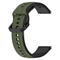 Miniatyrbillede 1 af 3: Konveks Loop Silikone Rem Til Huawei Watch GT2 42mm Dark Green Black