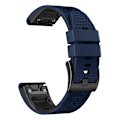 Miniatyrbilde 2 av 5: Dot Texture Silikonbånd for Garmin Tactix 7 Pro / Fenix 7x / 6x Pro / 5x Plus, 26mm tofarget klokkestropp Sapphire Black