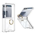 Pikkukuva 1 / 5: Kotelo Samsung Galaxy Z Flip 7:lle, saranasuojalla ja rengaspidikkeellä (läpinäkyvä)