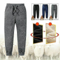 Miniatyrbillede 3 af 4: Herre tykke fleece termiske bukser Udendørs Vinter Varme Casual Bukser Joggers black L