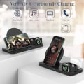 Miniatyrbillede 4 af 5: 3 i 1 trådløs oplader, Fast Charging Station Stand Base til Iphone 11/11 Pro/11 Pro Max/xs Max/xr/xs/x/8/8 Plus, Iwatch