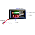 Miniatyrbild 3 av 5: Dubbel USB Snabb Billaddare Uttag Strömuttag Adapter LED Voltmeter 12v Red