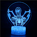 Miniatyrbild 3 av 5: Spiderman serie 3d nattlampa pojke flicka god natt present Vit bas: Färgglad touch 1 16 color remote control