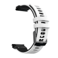 Miniatyrbillede 1 af 5: Til Garmin Fenix ​​7x To-farvet Silikone Quick Release Watch Band QFF White Black