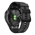 Miniatyrbillede 1 af 5: Til Garmin Descent G1/Fenix 7/Fenix 6 Pro/Fenix 5 Plus Dual Color Silikone Rem Charcoal Grey Black