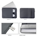 Miniatyrbillede 3 af 5: 15 Tommer Laptop Sleeve Case Beskyttende Blød Polstret Lynlås Dækning Bærende Computer Taske Pink