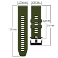 Miniatyrbilde 5 av 5: Dot Texture Silikonbånd for Garmin Tactix 7 Pro / Fenix 7x / 6x Pro / 5x Plus, 26mm Dual-color klokkestropp Army Green Black