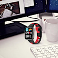 Miniatyrbild 2 av 5: Ersättningsband Smartwatch Mjuk andningsrem Passform för Watch3 Lite Active Red green