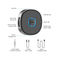 Miniatyrbillede 2 af 5: Bærbar 3,5 mm trådløs Bluetooth 5.0 bil Bluetooth-adapter til bilstereo/hjemmestereo/kablet sort