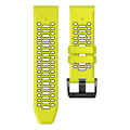 Miniatyrbilde 3 av 5: For Garmin Fenix 7/ 7 Pro Silikonurrem 22mm Dual Color Band med 3 rader hull Lime Black