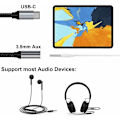 Miniatyrbilde 3 av 5: Usb C til 3,5 mm-kontakt, Usb C 3,5 mm-adapter, Usb C Aux-adapter, Usb C til 3,5 mm Aux-lydadapter, Usb C-hodetelefonadapterinngang