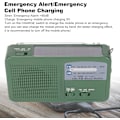 Pikkukuva 2 / 5: Aurinkovoimalla toimiva käsikampi FM/AM-radio LED-taskulampulla ja sireenillä (vihreä)