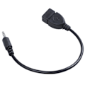 Miniatyrbillede 3 af 5: USB-stik, AUX, 3,5 mm stik til lyddataopladningskabel sort