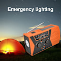 Miniatyrbild 5 av 5: AM/FM/NOAA Solardriven radio med handvev, med SOS-larm, 2000mAh (svart)