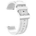 Miniatyrbillede 1 af 5: Til Samsung Galaxy Watch6 44mm / Huawei Watch GT 3 42mm / Garmin vivoactive 5 Universal 20mm Blød Silikone Urrem White