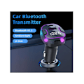 Miniatyrbillede 2 af 5: Bluetooth FM-sender til bil: Håndfri opkald, navigationsvejledning, HD 5.3 lydkvalitet, USB/Type-C (5V3.1A)