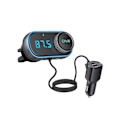 Miniatyrbillede 1 af 3: Bluetooth FM-sender til bilradio Bluetooth håndfri opkald Qc3.0 støjreducerende hurtig opladning med stor mikrofon