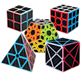 Pikkukuva 1 / 5: Hiilikuitu Tarra Rubikin Kuutio Sarja, Sopiva, Transformer King Kong Rubikin Kuutio 5-Osainen Sarja