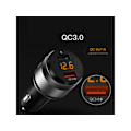 Miniatyrbillede 5 af 5: Automatisk Bluetooth FM Transmitter Trådløs Bluetooth FM Radio QC 3.0 Kfz Sort