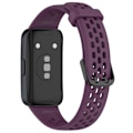 Miniatyrbillede 1 af 5: Åndbar silikone smart watch rem til Huawei Band 8 - behagelig at have på Purple