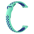 Miniatyrbillede 2 af 4: For Garmin Fenix Chronos To-farvede udskiftningsremme til ur (sort grå) til Garmin Fenix Chronos Teal Blue