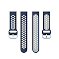 Miniatyrbillede 5 af 5: Dualfarvet metalspænde justerbar silikoneurrem 22mm til Huawei Watch 3/Watch 3 Pro Multicolor K