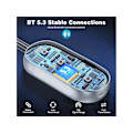 Miniatyrbillede 2 af 3: Bluetooth Transmitter Receiver til Hovedtelefoner eller BT-enheder, Trådløs Bluetooth Transmitter til Hovedtelefoner, Input Adapter