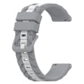 Miniatyrbillede 2 af 4: For Polar Ignite/Ignite 2/Unite 20mm Kædeformet Design Silikone Rem Dobbelt Farve Udskiftning Urrem Grey White