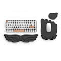 Miniatyrbild 1 av 5: Mus Tangentbord Handledsstöd Set, Datortillbehör För Att Lindra Handledssmärta (Svart)