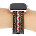 Miniatyrbilde 4 av 5: For Fitbit Versa etnisk stil klokkebånd i ekte skinn LEQ Bohemia