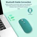 Miniatyrbillede 4 af 4: Trådløs 2.4Ghz & Bluetooth Mus, Til Laptop/Pc/Mac/Ipad Pro (Blå)