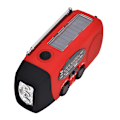 Miniatyrbilde 2 av 5: LED-lys solenergi håndsveiv kraftgenerering alarm katastrofeforebyggende nødradio RED