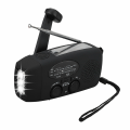 Miniatyrbillede 1 af 5: Emergency Solar Håndsving Am/fm Vejr Radio Led Lommelygte Oplader Black
