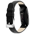 Pikkukuva 1 / 5: Fitbit Inspire / Inspire HR -älykellolle tarkoitettu rannehihna, ylin nahkakerros, koko L - 6,7-8,1 tuumaa Black