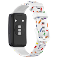 Pikkukuva 5 / 5: Huawei Band 8:lle suunniteltu silikoniranneke White, White G Huawei Band 8