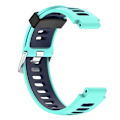 Miniatyrbillede 1 af 3: To-farvet silikoneurrem til Garmin Forerunner 735 XT (sort + gul) Duck   Blue
