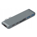 Miniatyrbild 1 av 5: USB Typ C Hub Dock för MacBook Pro Air Adapter 4K HDTV Hub USB 3.0 Kortläsare Dockningsstation för bärbar dator USB Hub