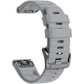 Miniatyrbillede 3 af 4: Kompatibel med Fenix 6X/7X Band 26mm Easy-fit blød silikone urrem udskiftning til Fenix 5X/Fenix 5X Plus/Fenix 3 Smartwatches (sort) Grey