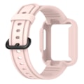 Miniatyrbillede 5 af 5: Passer til Redmi 1/Mi Watch Lite/Redmi 2/Mi Watch2 Lite Monokrom Silikon Integreret Urrem Light Pink