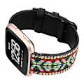 Miniatyrbillede 3 af 5: Til Fitbit Versa etnisk stil ægte læderurrem LEQ Colorful
