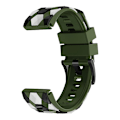Miniatyrbillede 3 af 5: For Garmin Fenix 7/Descent G1/Epix Gen2 Silikone Urrem Fodboldmønster 22mm TPE Urrem Army Green
