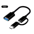 Pikkukuva 1 / 5: USB C Otg -lataussovitin 10w Pd-laturi 2 in 1 Type-c Uros - Usb2.0 Naaras Otg-liitin Matkapuhelinsovittimet Macbook Pro 06 USB