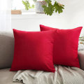 Miniatyrbilde 2 av 4: Uteputer til utemøbler Vanntette putetrekk Firkantet hagepute Farmhouse Lin Putetrekk Skall til uteplass Telt Sofa 18x1 Red 18 * 18 Inch