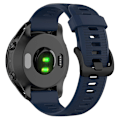 Miniatyrbillede 1 af 5: Til Garmin Forerunner 945/ 935 Udskiftning Rem Stål Spænde Tekstureret Silikone Urrem Midnight Blue