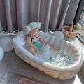 Miniatyrbilde 4 av 5: Sammenleggbart oppblåsbart babybadekar - bjørn