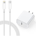 Miniatyrbilde 1 av 5: 20W PD-adapter med 6FT Type-C til Lightning-kabel kompatibel med iPhone 13 12 Pro Max Mini 11 Xs XR X 8 Plus og mer US