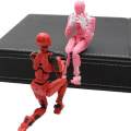 Miniatyrbild 2 av 5: T13 Action Figure Titan 13 Action Figure Robot Action Figure3D Printed Action Black Transparent