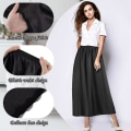 Miniatyrbilde 3 av 4: 2 stk Halvslip blonder langt underskjørt dame sateng Halv slips Halv slips for under kjoler slip