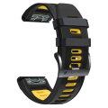 Miniatyrbilde 3 av 4: 26 mm silikonklokkerem for Garmin Descent Mk2i Black Yellow
